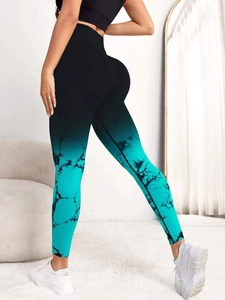 Mallas deportivas de nailon de talla XL para mujer, mallas deportivas de longitud media transpirables desnudas para entrenamiento, Yoga, Fitness, pantalones con bolsillos, diseño suave sin costuras - Product Image 2