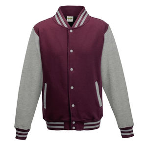 Customizable Vintage Baseball Letterman Varsity Jacket for Men Stand Collar OEM Chain Chenille Patch Embroidery Leather Sleeves - Product Image 1