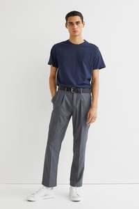 T-shirt à manches courtes respirant uni à col ras du cou pour hommes bleu marine taille L américaine personnalisée - Product Image 5