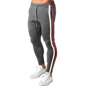 Pantalones de chándal informales de algodón 100% de alta calidad para hombre, ligeros, de talla grande, patrón recto, cintura media, teñido liso - Product Image 4