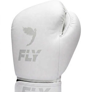 New White Fly Boxing Training Set Custom Logo Professional Sparring Set Lace-Up Closure Genuine Leather KIckboxing - Product Image 4
