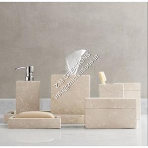 5 pièces de haute qualité moderne marbre salle de bain vanités ensemble écologique facile à nettoyer léger décor à la maison accessoires - Product Image 4