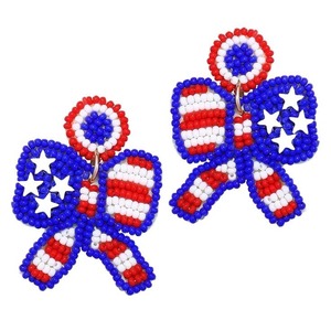 Pendientes de Navidad con Cuentas Bordadas, Hechos a Mano, Regalo de Navidad con Bordado de Cuentas Personalizado, JAVED HANDICRAFTS JH-1985 - Product Image 1