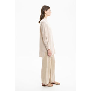 Women's Linen Basic <b>Tunic</b>-Simple and Elegant Full Sleeve Button Down for Everyday Wear - Product Image 3