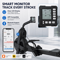   Rameur compatible avec l'application - Rameur intelligent avec moniteur - Équipement de gym