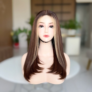 Hermosas pelucas de capa cortada para mujeres negras Peluca de cierre recto de hueso sedoso de cabello humano vietnamita 100% - Product Image 2