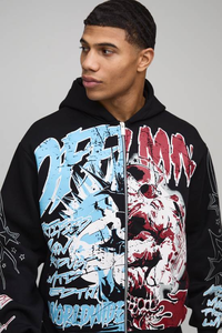 Sudadera con Capucha Personalizada para Hombre, de Algodón, 300 g/m², Forro Polar Grueso, con Cremallera Doble, Bordada, para Invierno - Product Image 3