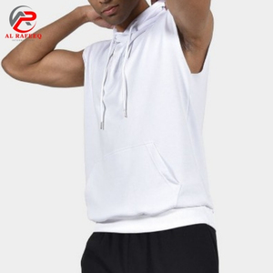 Sweat-shirt sans manches pour homme, entraînement de musculation en salle de sport, course à pied, coupe ajustée, coton et polyester, pull sans manches pour homme - Product Image 4
