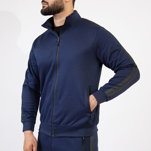 Combinaison personnalisée Thunder Track Runners avec fermeture à glissière complète Survêtements pour hommes survêtements ajustés en polaire technique avec logo personnalisé et survêtement de jogging sur le côté - Product Image 6