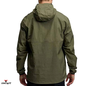 Hot Selling Men's Winter Waterproof Hooded Soft Shell Rain Jacket with Front Logo-Lightweight for Outdoor <b>Camping</b> Hiking Running - Product Image 2