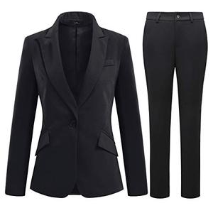 <span class=keywords><strong>Completo</strong></span> <span class=keywords><strong>Blazer</strong></span> e Pantaloni da Donna Monopetto a Maniche Lunghe Tinta Unita per Ufficio Abbigliamento Formale Vendita all'Ingrosso OEM ODM - Product Image 2