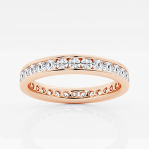 Usine personnalisée 3mm 2 carats Moissanite diamant anniversaire de mariage bague de fête or jaune et blanc VVS clarté bijoux décontractés - Product Image 1