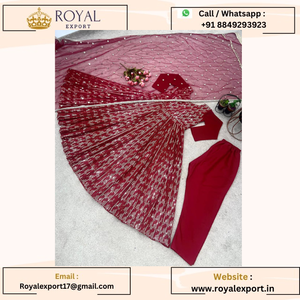 Vestido de secuencia de bordado de ropa de fiesta de nuevo diseñador con parte inferior y Dupatta al por mayor por Royal Export - Product Image 6