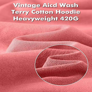 Sweat à capuche nouveauté coton délavé à l'acide Pull Over Acid Vintage Logo personnalisé Sweat à capuche avec impression bouffante Sweat-shirt à capuche vintage - Product Image 2