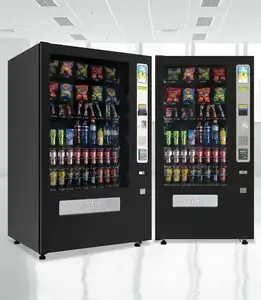 Máquina expendedora con pantalla publicitaria de 24 horas, máquina expendedora combinada de bebidas y aperitivos con lector de tarjetas