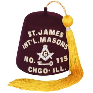 Miracle O.E.S. No. Gorro de Graduación de Algodón Personalizado con Borla Dorada y Bordado de 1 Capítulo - Product Image 4