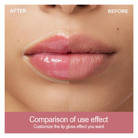 Gloss à lèvres transparent personnalisé avec logo OEM, non collant, repulpant, hydratant, huile à lèvres liquide végane, marque privée, maquillage pour les lèvres imperméable