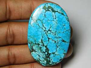 เทอร์ควอยซ์ทิเบตขนาดใหญ่ Cabochons หินเทอร์ควอยซ์หลวม รูปลักษณ์และรูปร่างที่สวยงาม คุณภาพที่น่าทึ่ง พร้อมส่ง 137 ซอง 50*34 มม. - Product Image 2