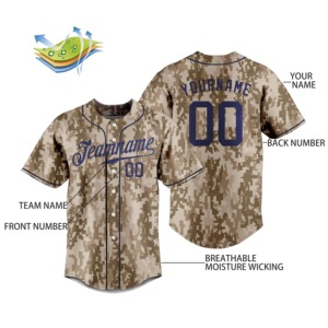 Jersey de béisbol y softball de fabricación profesional transpirable con gráficos sublimados vibrantes y nombre de equipo bordado - Product Image 4