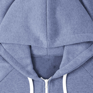 Sweats à capuche personnalisés de couleur unie Y2K vierges pour femmes sweats à capuche 420GSM à épaules tombantes poids lourd surdimensionné respirant à fermeture éclair complète pour femmes - Product Image 5