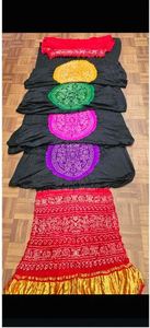 Sari Bandhej Estilo Rasmandal de Alta Calidad, Elegante Sari Bandhej de Seda Gajji para Fiestas a un Precio Inmejorable del Fabricante - Product Image 6