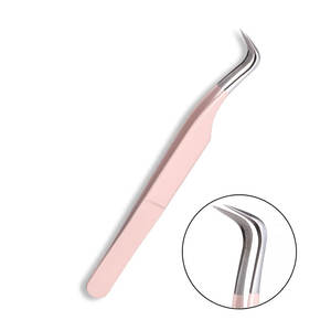 Curved <b>Eyelash</b> Tweezers for Volume Lash <b>Fan</b> Making Suitable for Lash Technicians and Beauty Professionals - Product Image 1