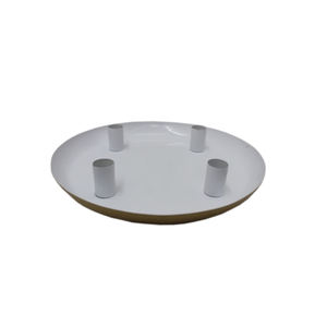 Bougeoir de l'Avent en métal en fer en vrac en gros blanc fini pour la maison fête de Noël décoration d'éclairage métal de style populaire - Product Image 1