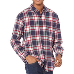 Camisas informales hechas en Pakistán de alta calidad, ropa de vestir ajustada de seda personalizada para hombre, tela de franela teñida con hilo de diseño profesional - Product Image 1