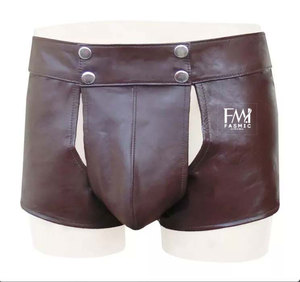 Pantalones cortos informales transpirables de cuero auténtico para hombre, pantalones cortos de gimnasio de secado rápido, cintura elástica, talla personalizable y logotipo - Product Image 4
