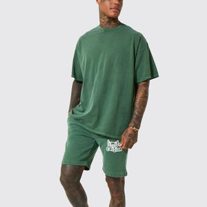 เสื้อยืดหลวมมีชายเสื้อขนาดใหญ่พิเศษสำหรับฤดูร้อนของ250gsm เสื้อยืดพิมพ์ลายขอบสีพื้นระบายอากาศได้ดีซักได้6สี - Product Image 1