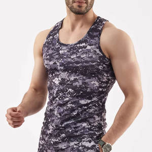 Couleur unie grande taille respirant Gym entraînement sans manches hommes débardeur prix de gros haute qualité Logo personnalisé hommes débardeurs - Product Image 3