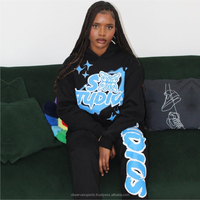 Streetwear d'hiver Y2k à capuche avec impression graphique, effet vieilli, vintage, lourd, 100% coton, respirant, séchage rapide, unisexe