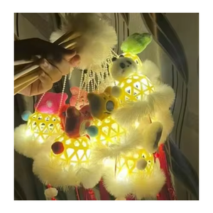 Lanterne en bambou en coton animal mixte Festival de la mi-automne enfants portant avec lumière LED nouveau style fait à la main de 99 GD - Product Image 3