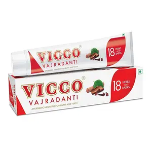 Vajradanti Ayurvedic 100 gm diş macunu, düzenli lezzet 18 uçucu otlar ve havlar, güçlü dişler için kötü nefes önler