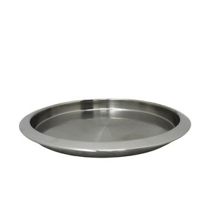 Juego de 3 bandejas redondas galvanizadas, bandeja de cristal de tamaño mediano, Color gris, para Decoración de mesa y restaurante - Product Image 2