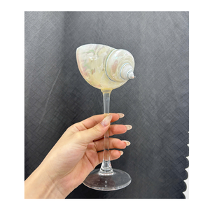 Creative Ocean Shell <b>Glass</b> Ornament for Tabletop Decor Beach Theme Conch Shell Design - Product Image 1