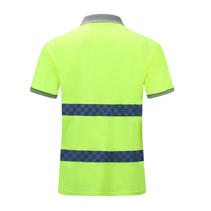 Polos Hi Vis en Polyester 100% Réfléchissant Sécurité Travail Construction Polos pour Hommes - Product Image 2