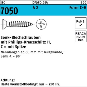 Tornillos Autorroscantes ISO 7050 Punta SEKO PH 3.5 X 50-C-H Acero Inoxidable A2 Paquete de 1000 Piezas - Product Image 1