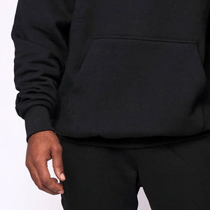 เสื้อฮู้ดถักโอเวอร์ไซส์สำหรับผู้ชายลายสีทึบมีบริการ OEM - Product Image 6