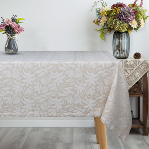 Mantel Tejido Jacquard DE LA India PARA EL Hogar, Mantel Tejido Liso Teñido Beige, 100% x 150 Cms, 300 x - Product Image 1
