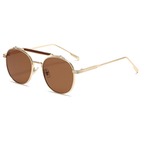Lunettes de soleil vintage tendance RTS 2026, haute qualité, double pont métallique, protection UV400, confortables, unisexes, pour l'extérieur