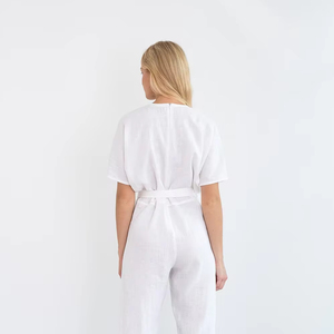 Pyjama d'été en coton indien pour femme, style vintage à pois, manches à volants, séchage rapide - Product Image 1