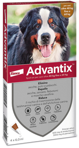 Antiparassitario Advantix (4 Pipette) Per Cani 40-60 Kg. - Product Image 1