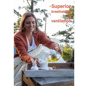 Erwachsene sinnliche handgemachte Überwurf-Schwere gestreifte klobige Samte gewichtete gestrickte Decke für <span class=keywords><strong>Insomnia</strong></span> - Product Image 5