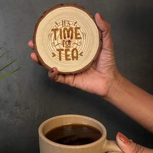 Posavasos Monocromático de Madera con Diseño Bohemio, Ecológico, Hecho a Mano, Diseño Personalizado para Uso en el Hogar y la Oficina, Precio al por Mayor - Product Image 3