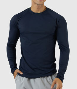 Chemise de compression pour couche de base pour hommes Vêtements athlétiques de yoga et de fitness Chemises en polyester de compression à manches longues Couche de base pour hommes - Product Image 1