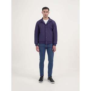 Chaqueta Bomber Reversible SCEPTRUM con Botones, de Piel de Oveja y Lona, Estilo Universitario Vintage, con Cierre de Cremallera, para Primavera y Otoño - Product Image 1