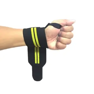 Wholesale Weight Lifting Wrist Wraps made by Strong Elasticated Material with custom logo and color