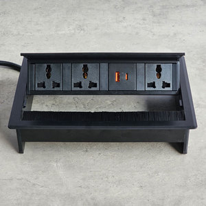 HOEXH303AC In-Desk Power <b>Socket</b> <b>with</b> Flip-Up Lid Convenient Access for Women's Coats - Product Image 4