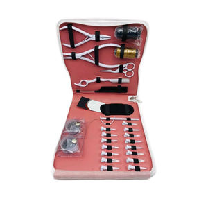 Kit de herramientas de extensión de cabello de trama profesional-Juego de herramientas de extensión de cabello experto Agujas en forma de C con tijera para estilistas - Product Image 2